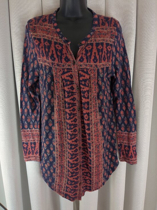 Lucky Brand Tops - Med Lucky Brand Stretchy Long Sleeve Button Up Tunic / Blouse / Top